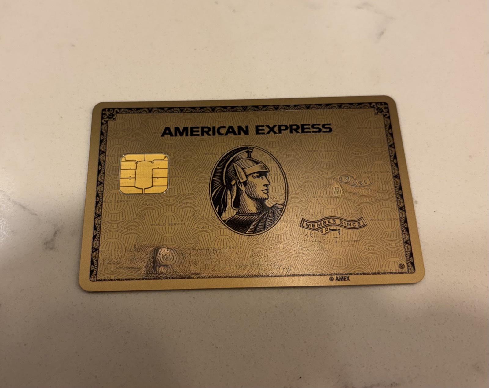 Amex Gold Cardのカード券面